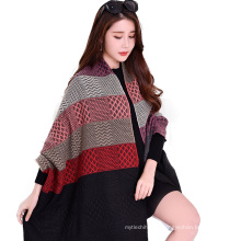 2017 New arrival inverno longo xadrez 7 cor costura mulheres falso cashmere cachecol poncho para mulheres com borla